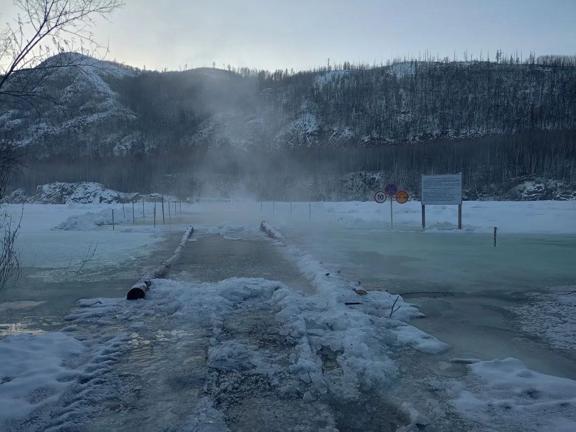В Туве закрыли ледовую переправу «Бельбей»