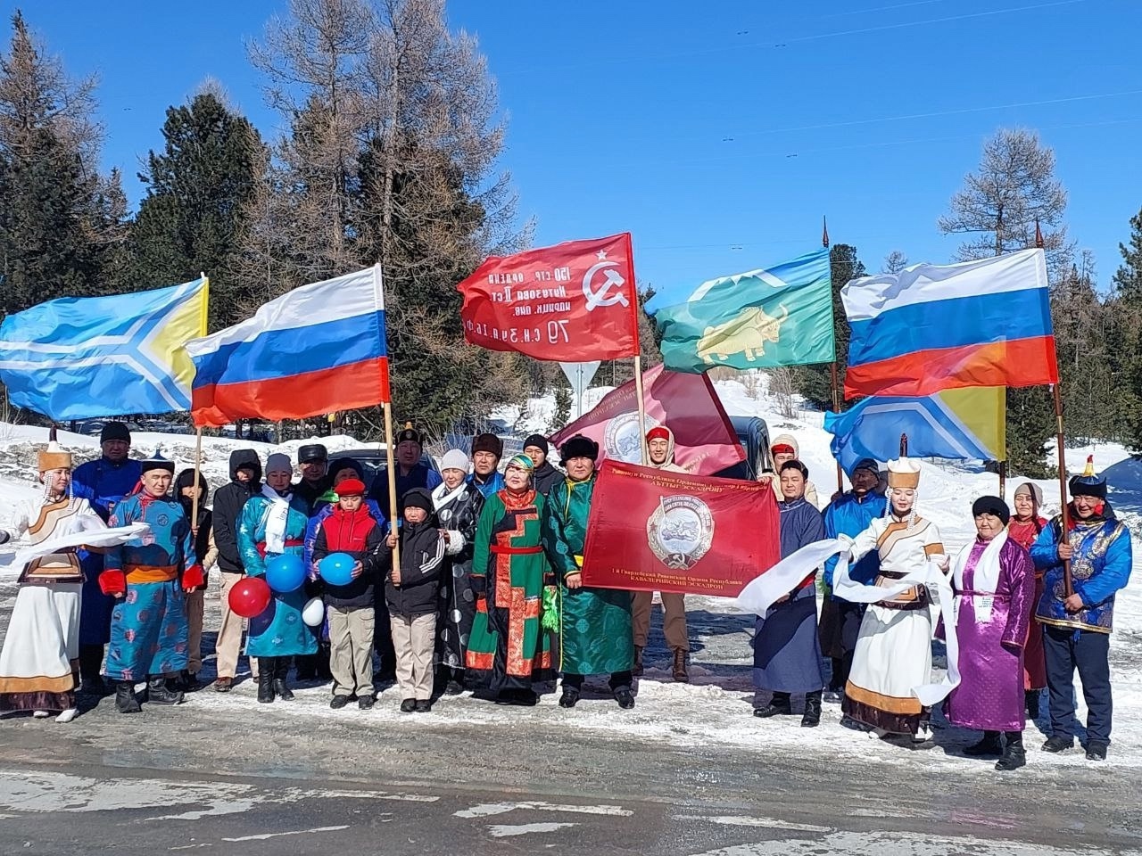 Знамя Победы в Монгун-Тайгинском кожууне